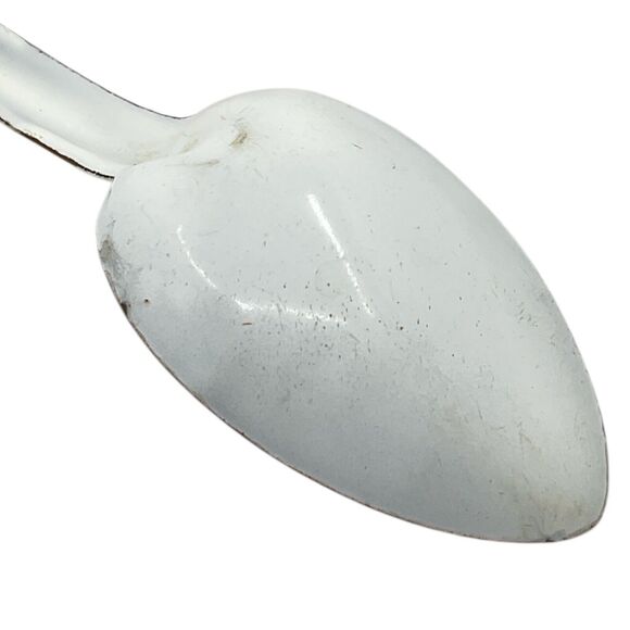 Vintage White Graniteware Spoon Large Kitchen Cookware Serving Farmhouse Country - Picture 6 of 7